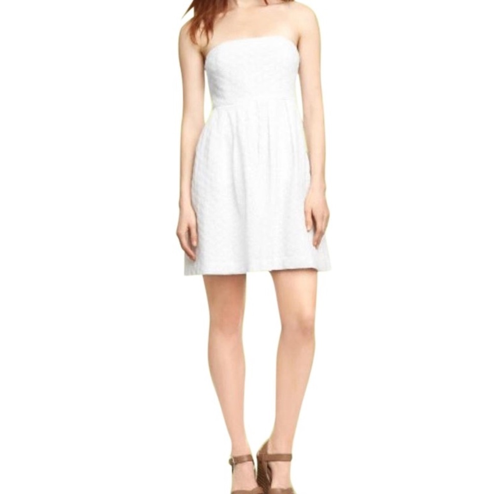 GAP: white strapless eyelet